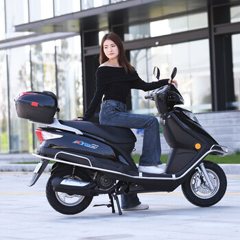 Jilang yuyuzuan fuel-saving 125 scooter, motorcycle, men's and women's national iv electric fuel injection scooter, gasoline car can be registered, national iii fuel version, no formalities, no free shipping, black