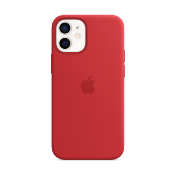 95% new apple/apple iphone 12 mini original magsafe silicone phone case protective case - red