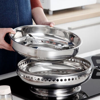 Chuangliheng household double-layer thickened stainless steel windproof cover gas stove non-slip heat insulation fire ring windshield thickened stainless steel windproof cover double-layer large