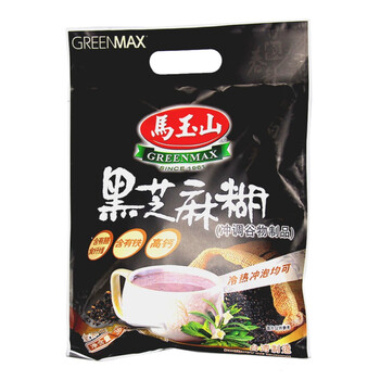 Ma yushan (greenmax) black sesame, purple rice yam, 32 nut nutritious breakfast five black 12 bags of brewed cereal, black sesame paste 360g*1 bag