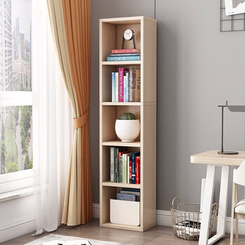 Shuali bookshelf narrow storage bookshelf corner storage five-layer cabinet original color sl8267z