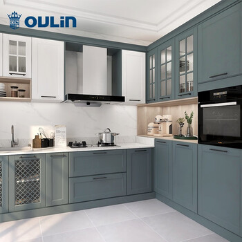 Oulin oulin integrated cabinet custom kitchen cabinet assembly economical stove cabinet integrated kitchen cabinet custom nordic style