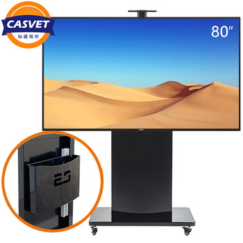 Casvet cs86 tv floor stand mobile tv 50-86 inches mobile cart height adjustable hisense thunderbird xiaomi tv stand universal optional camera stand (rear storage box)