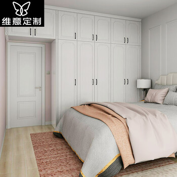 Weiyi customized integrated wardrobe bedroom space furniture customized wardrobe wardrobe cloakroom simple sliding door integrated wardrobe customized gold
