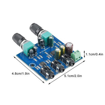 Dc5-12v two-way four-way input one-way stereo output audio signal mixing board module two-way mixing board