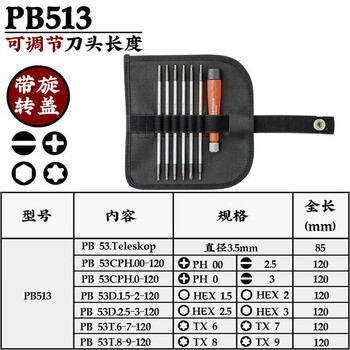 Pb swisstools swiss imported screwdriver set precision electronic one-cross torx screwdriver set computer laptop repair tool pb 513 (precision 13-piece set)