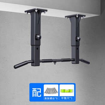 Zhuopai beam side single parallel bar hanger pull-up home wall door indoor horizontal bar home sports fitness equipment adjustable beam bottom installation type black model
