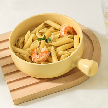 General handle bowl with handle, baking bowl, rice bowl, japanese instant noodles ceramic salad bowl, handle bowl 650ml
