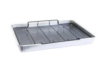 Nordic ware large bakeware aluminum baking rack 53x38cm air frying bakeware silver big sheet oven crisp