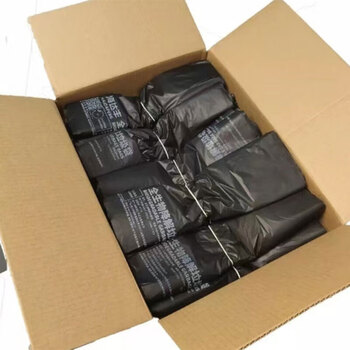 Haidafeng fully biodegradable environmentally friendly garbage bag flat mouth black 50*60 2 wires 1000 units box