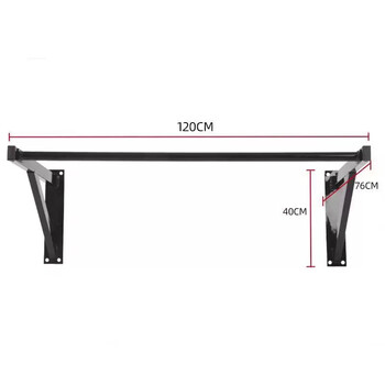 Yingming pull-up device wall punched horizontal bar home indoor wall double-arm fixed single pole home fitness equipment indoor single pole black set length 120cm wide 76cm