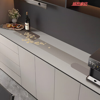 Light luxury and high-end wine cabinet entrance tv cabinet tablecloth no-wash waterproof waterproof anti-scalding sideboard cover cloth table top protection mat taozhiyaoyao 30*320cm