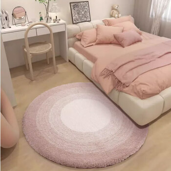 Keecy non-slip round carpet bedroom ins style nordic simple living room bedside blanket dressing table home light luxury and high-end sense