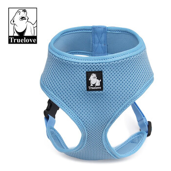Truelove dog teddy bichon husky kekin fur vest pet harness cat dog walking small, medium and large supplies sky blue (chest harness) l bust 48-58cm recommended 7-13kg