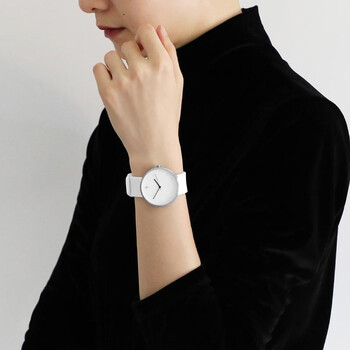 Douban reverse watch multi-color white trendy men's and women's couple watch waterproof watch electroplated stainless steel case