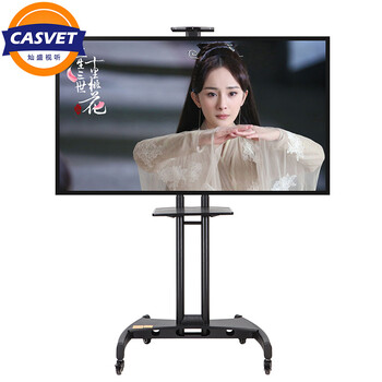 Casvet cansheng tv floor stand 32-65 inch tv mobile stand video conferencing cart floor tv hanger cs65 universal display lifting mobile stand black