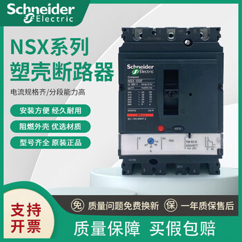 Schneider electric schneider molded case circuit breaker nsx100n100f100h160f160n160h250f250 3p nsx100f-100a