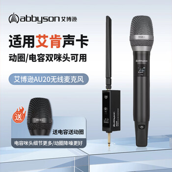 Jingzhen condenser microphone dynamic large diaphragm condenser microphone indoor and outdoor microphone live broadcast karaoke recording national anchor exclusive aberson au20 one-to-one wireless microphone