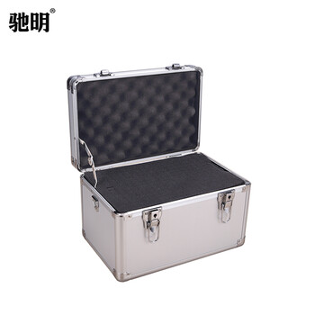 Chiming aluminum alloy tool box, small suitcase, equipment instrument box, document and bill storage box, household storage box, activity prop box, inspection tool box, 019 silver box filled with cotton 34x22x22cm