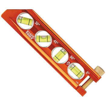 Klein tools 15cm aluminum torpedo level magnetic adsorption four-angle bubble orange engineering measurement