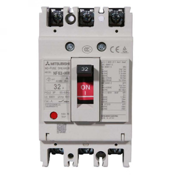 Mitsubishi molded case circuit breaker nf63-hw optional 3p 63a