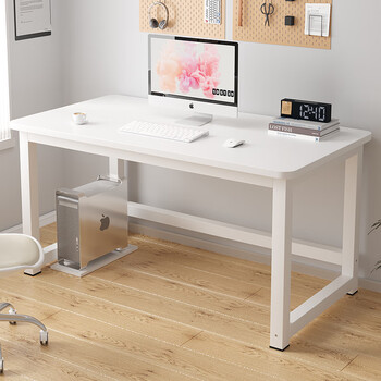 Coolin computer desk home desktop desk bedroom living room simple writing desk office study table warm white 1.2 meters