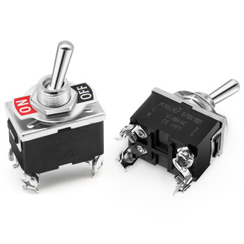 Knln toggle switch rocker switch toggle switch small switch button black bakelite kl-b201 4 feet 2 gears