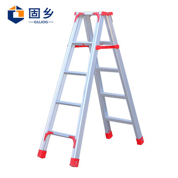Guxiang warehouse ladder 1.5 meters thick folding aluminum alloy herringbone ladder double-sided engineering combined ladder climbing attic escalator stool
