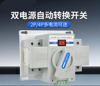 Dual power automatic transfer switch single-phase 220v 63a backup power manual transfer switch 10a 2p 10a 2p