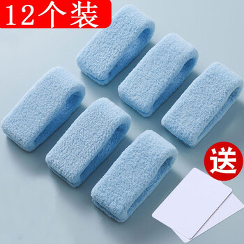 Ji meng 12-pack quilt holder, nail-free safety household sheet fixing clip, anti-slip, anti-run, needle-free quilt corner buckle clip, plus velvet style, 12 pack (blue)