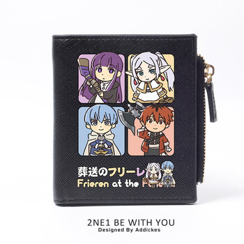 Florian buried by frocat peripheral filen yamada bell animation two-dimensional student wallet card bag female short style niche black fulian 4-gate carrying box
