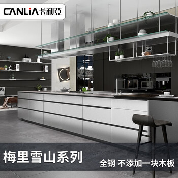 Kaliya meili snow mountain series stainless steel cabinets 304 all-steel integrated kitchen kitchen cabinets customized deposit