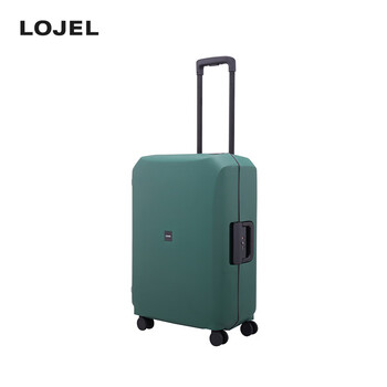 Lojel voja travel suitcase buckle password lock boarding case universal wheel trolley case large capacity and lightweight quiet green 30 inches -l (check-in box)