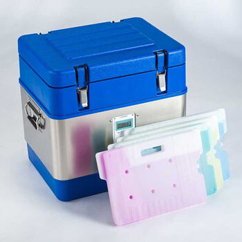 Saixin cold chain 50l pharmaceutical cold chain transport box drug vaccine specimen low temperature reagent transfer box refrigerator insulation box 2~8 2-8 degrees + temperature recorder