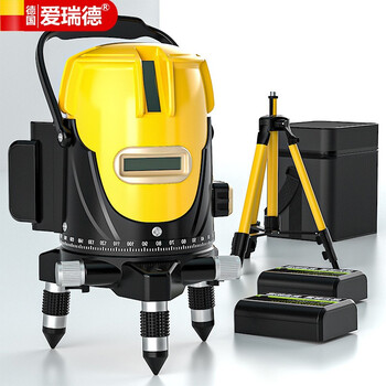 Aided infrared level green light 5-line intelligent remote control laser water level meter high-precision line wall-mounted instrument intelligent remote control green light level with bracket