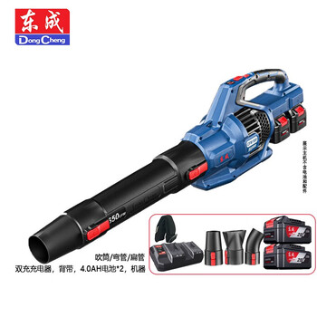 Dongcheng snow blowing dust removal lithium electric dust blower storm gun rechargeable blower powerful hair dryer industrial household high power dcqf40171 2 battery 4.0ah official standard