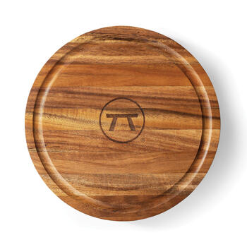 Outset acacia wood cocktail salt rim 3-in-1 cutting board 16cm party mixology