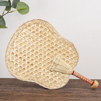 Tatanice cattail fan, wheat straw fan, hand-woven old-fashioned large cattail fan, male banana fan, female straw woven children's small fan