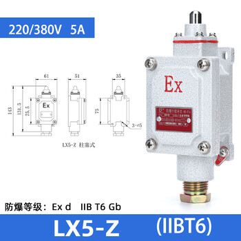Explosion-proof travel switch dlxklx5-z/l/b/d/h/n type iibt6/iict6 level explosion-proof limit switch iibt6 level lx5-z type