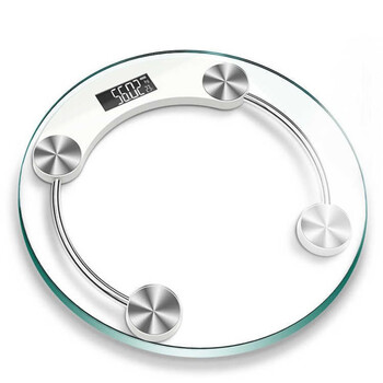 Anshang healthy body scale round square electronic scale household weight scale high-precision scale adult scale accurate weighing instrument large scale surface room temperature display round battery model