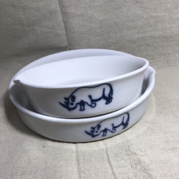 Suitable for rhinoceros brand water grinding disc, horn and sheep horn grinding disc, grinding disc, grinding bowl, medicinal material grinding disc, horn grinding machine, pottery 14 cm blue