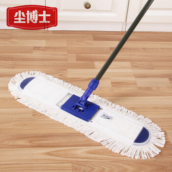 Dr. dust dust push mop absorbs water and mops clean for lazy people without hand washing rotating flat wooden floor large mop off-white 60cm large flat mop
