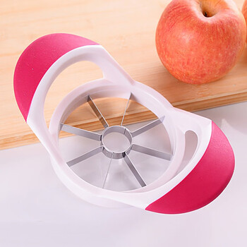 Wenting stainless steel apple cutter fruit divider kitchen tool apple knife apple cutter can be divided into 8 parts red
