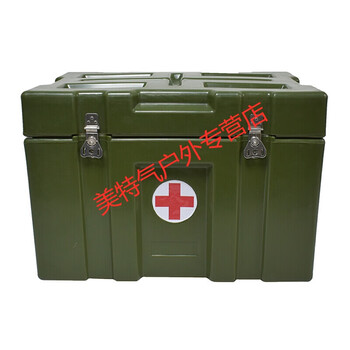 Rotational molding box supply unit outdoor field camping portable multi-functional equipment box airdrop box field medicine box military green 600*400*430