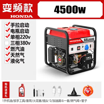 New territories honda honda gasoline generator outdoor camping 220v household small inverter portable emergency power inverter 4500w flashlight multi-fuel 220v