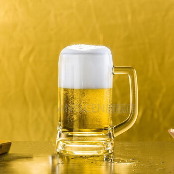Anslcen imported lead-free glass wheat beer glass with handle extra large thickened beer mug creative wine glass draft beer mug