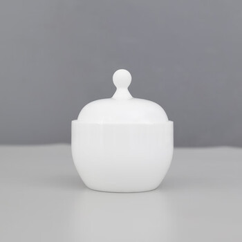 Guotao bone china pure white water-proof stew pot with lid single cup ceramic bird's nest bowl abalone shark's fin chinese commercial one-person soup cup antique stew pot 290 ml