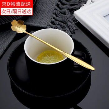 Furongjing sakura rose petal spoon light luxury coffee spoon creative dessert spoon cute ice cream stirring long handled spoon 18cm sakura spoon*1
