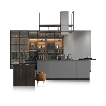 Baineng stainless steel cabinets ecological platinum series stainless steel kitchen cabinets pull basket sideboard deposit light gray