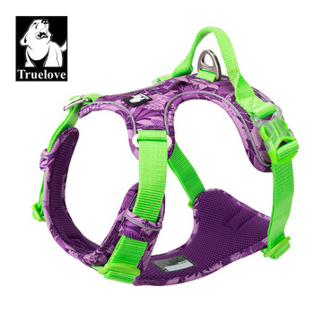 Truelove dog leash dog leash dog leash harness vest style medium and large dog pet supplies tlh5653 purple green (excluding leash) m bust 56-69cm recommended 7-18kg